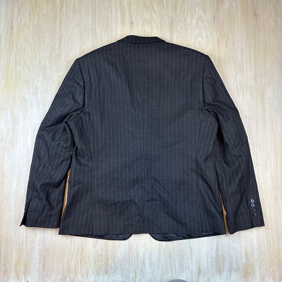 ASOS Classic Pinstripe Two Button Notched Lapel Lined Men's Blazer Jacket 46R - Picture 7 of 14